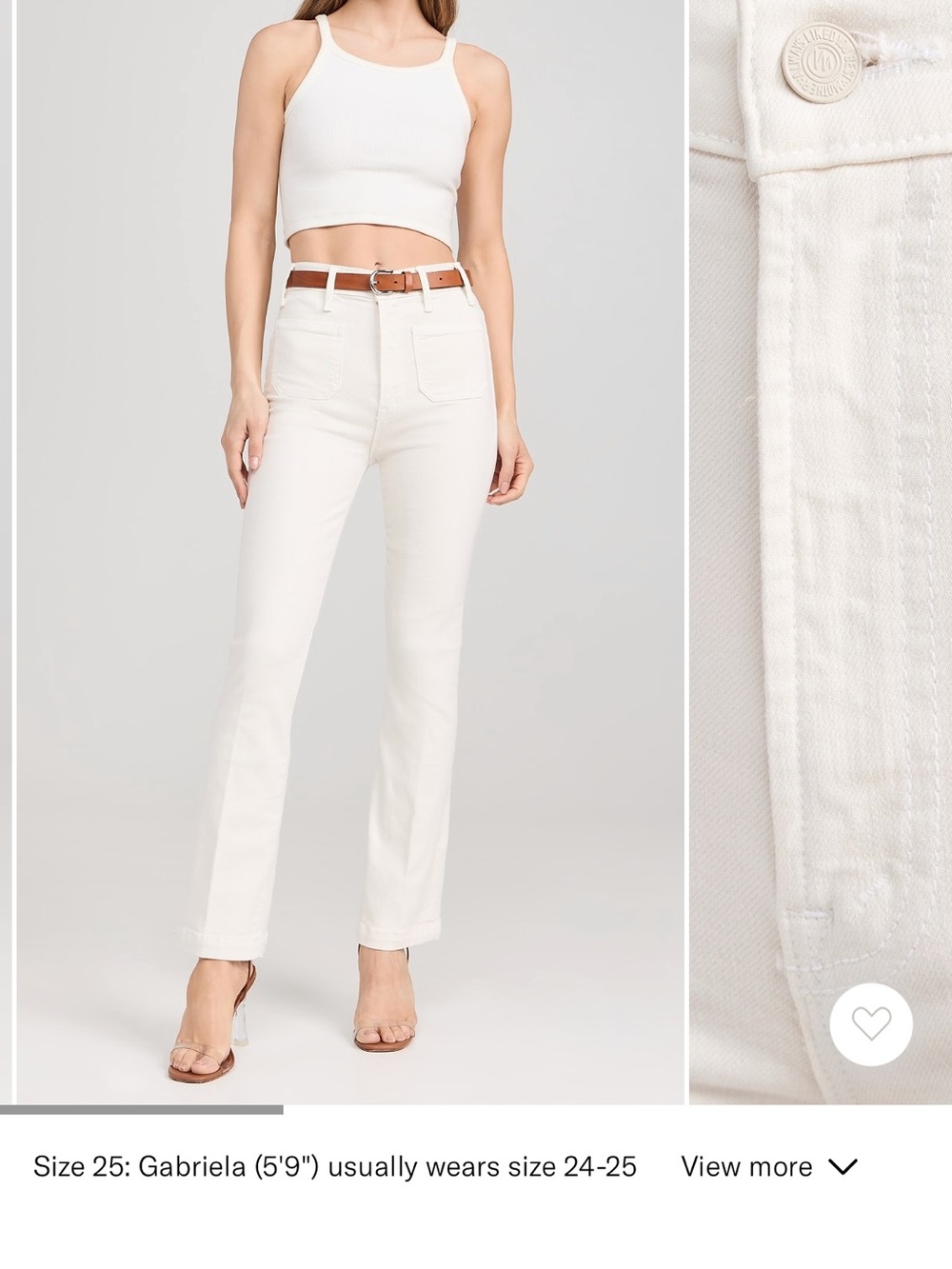 MOTHER The Hustler Patch Pocket Flood in Cream Puff (27)